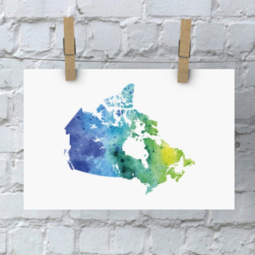 Canada Watercolor Art Print